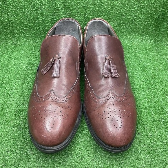 Dunoon By Red Wing Vintage Slip On Tassel Loafers Shoes Mens Leather Wine 11.5 D